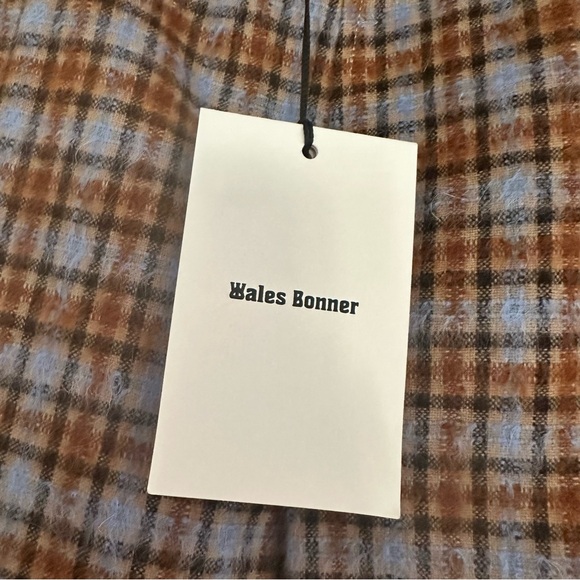 WALES BONNER
Sitar Plaid Mirror-Embellished Pleated Skirt - Picture 8 of 10